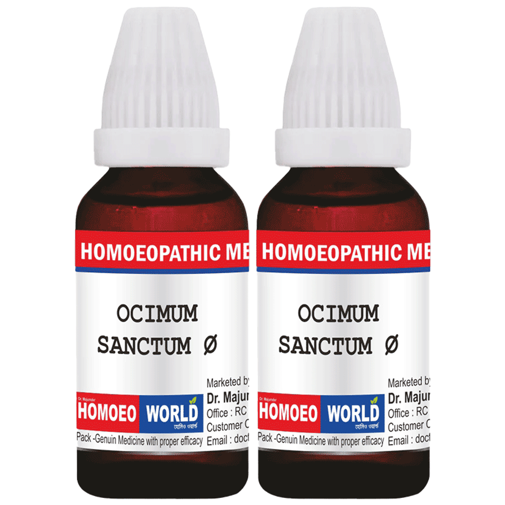 Dr. Majumder Homeo World Ocimum Sanctum Mother Tincture (30ml Each) Q combo pack of 2 bottles