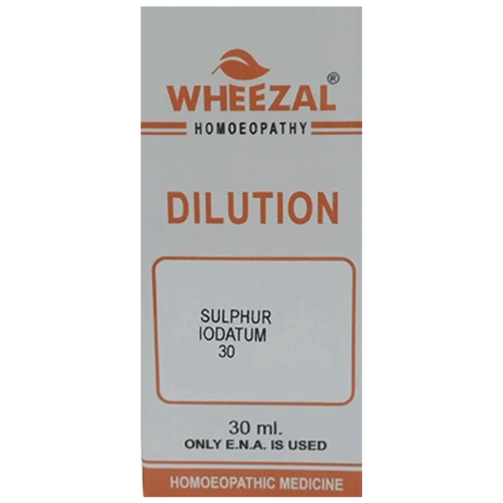 Wheezal Sulphur Iod Dilution 30 box of 30 ml Dilution