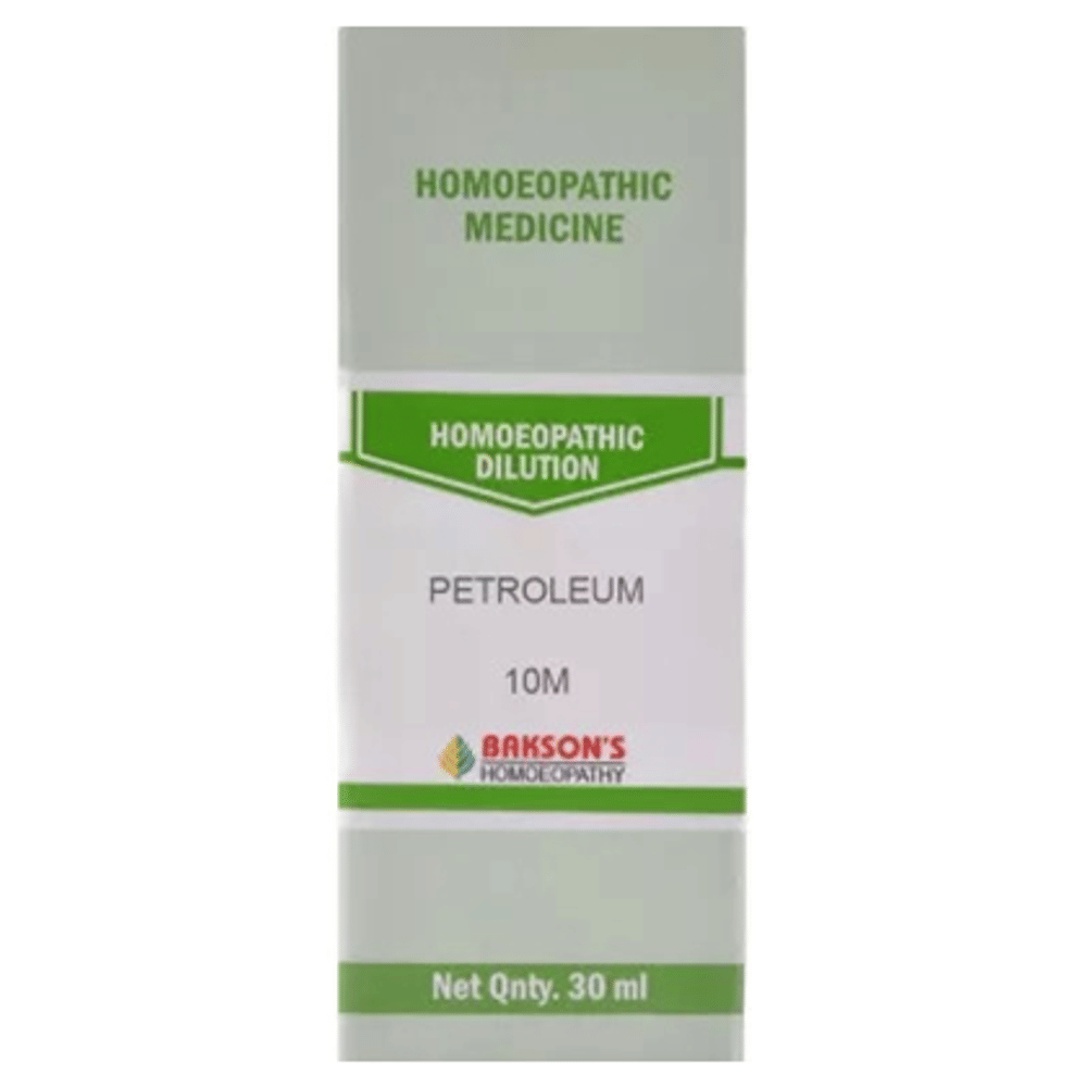 Bakson's Homeopathy Petroleum Dilution 10M bottle of 30 ml Dilution Bakson's Homeopathy Petroleum Dilution 10M bottle of 30 ml Dilution