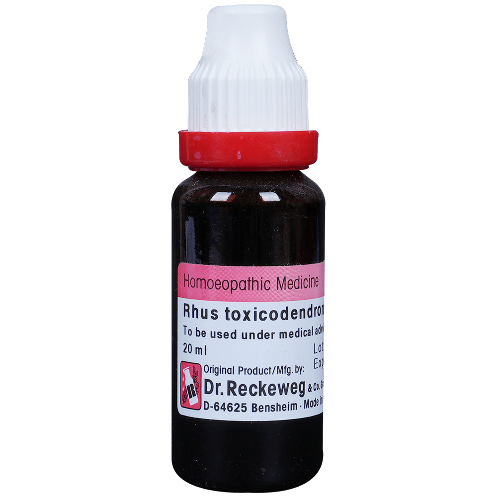 Dr. Reckeweg Rhus Tox Mother Tincture Q bottle of 20 ml Mother Tincture