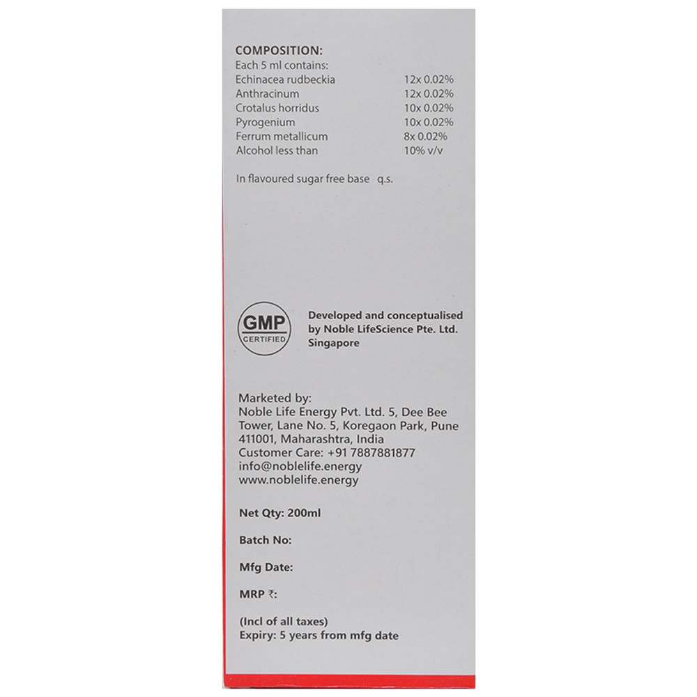 Noble Life Energy ES10 Haemocleanse Tonic Sugar Free bottle of 200 ml Tonic Noble Life Energy ES10 Haemocleanse Tonic Sugar Free bottle of 200 ml Tonic