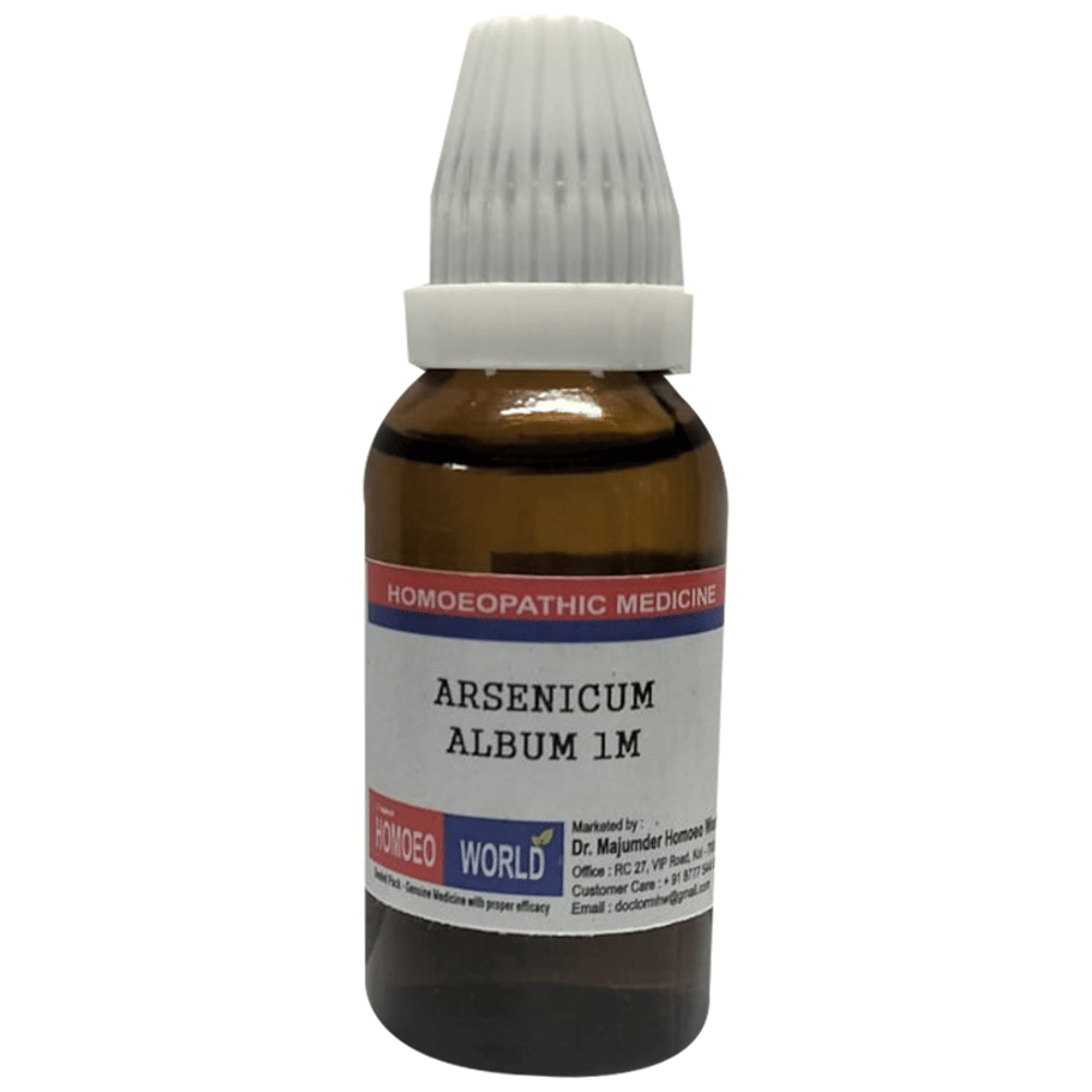 Dr. Majumder Homeo World Arsenicum Album Dilution 1M (30ml Each) combo pack of 3 bottles