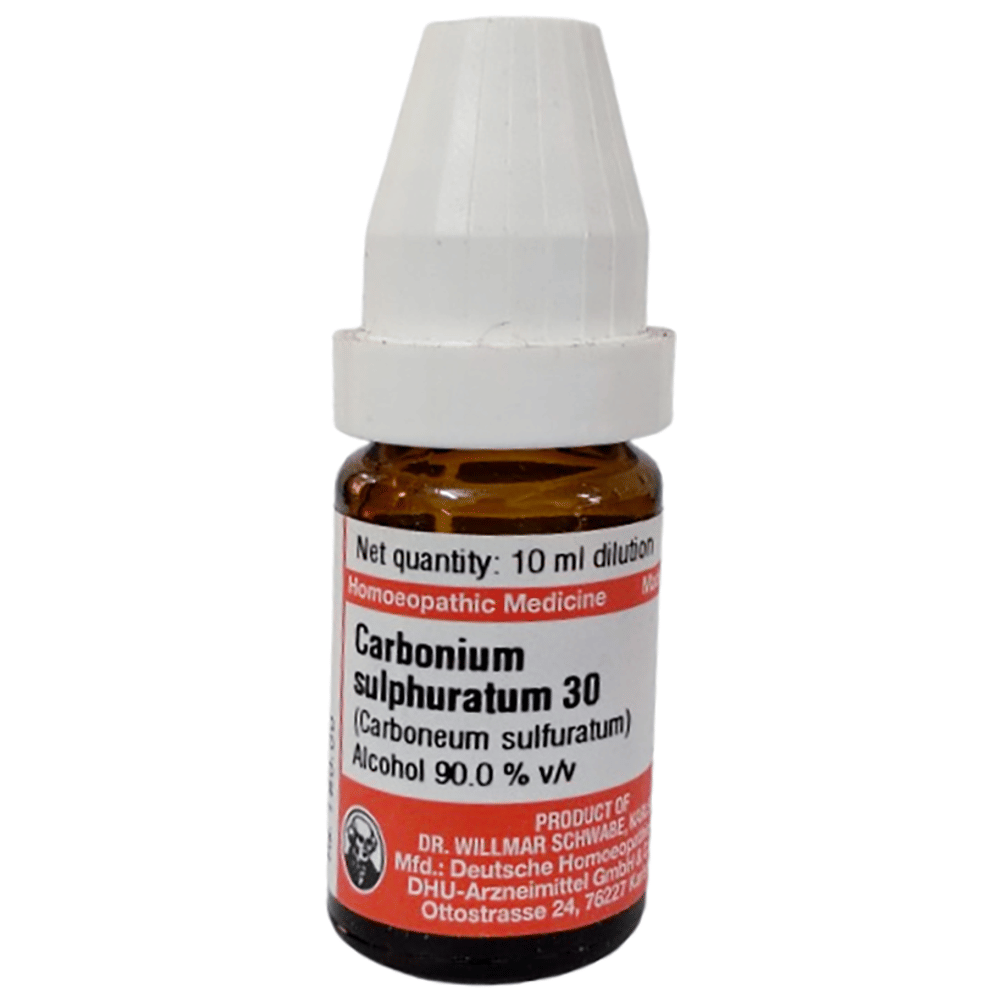 Dr Willmar Schwabe Germany Carbonium Sulph Dilution 30 bottle of 10 ml Dilution