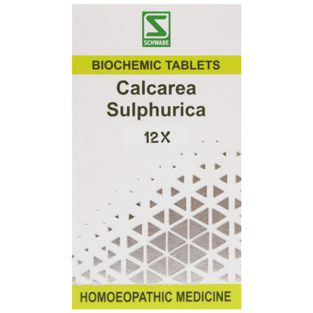 Dr Willmar Schwabe India Calcarea Sulphurica Biochemic Tablet 12X bottle of 25 gm Biochemic Tablet