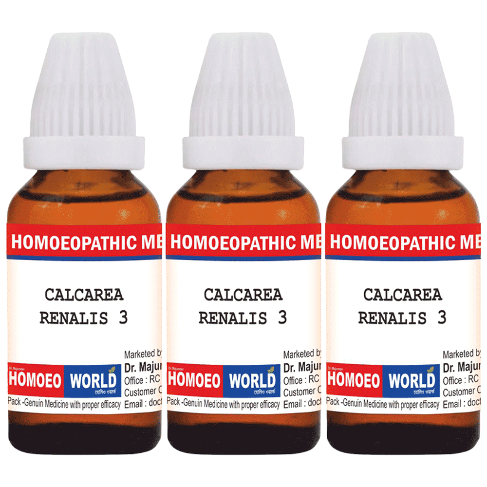Dr. Majumder Homeo World Calcarea Renalis Dilution(30ml Each) 3 CH combo pack of 3 Packs