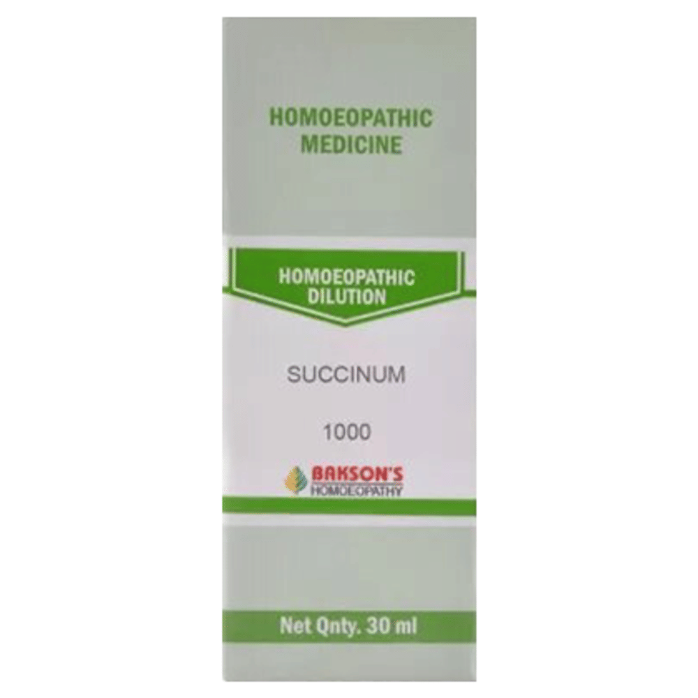 Bakson's Homeopathy Succinum Dilution 1M bottle of 30 ml Dilution Bakson's Homeopathy Succinum Dilution 1M bottle of 30 ml Dilution