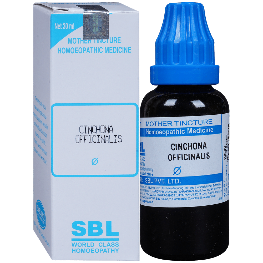 SBL Cinchona Officinalis Mother Tincture Q bottle of 30 ml Mother Tincture