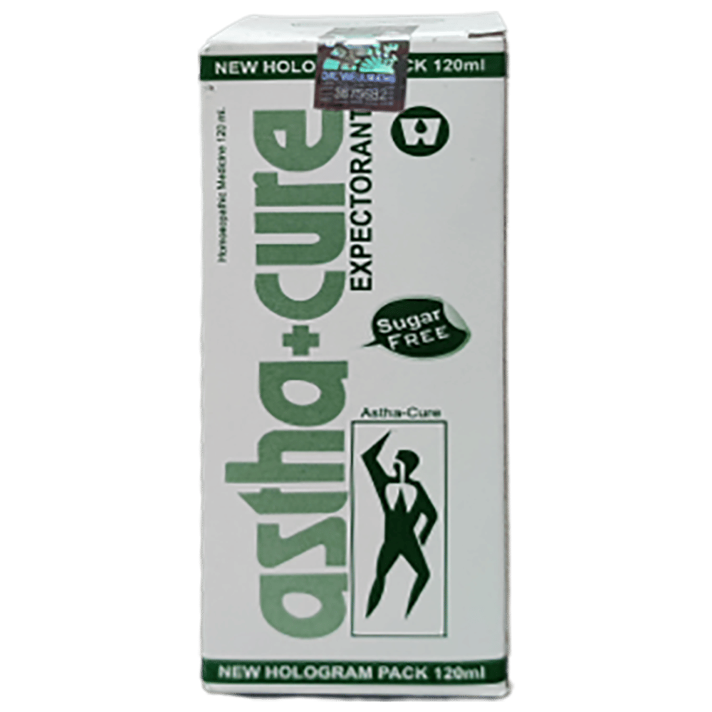 Dr. Wellmans Astha+Cure Expectorant Sugar Free bottle of 120 ml Expectorant