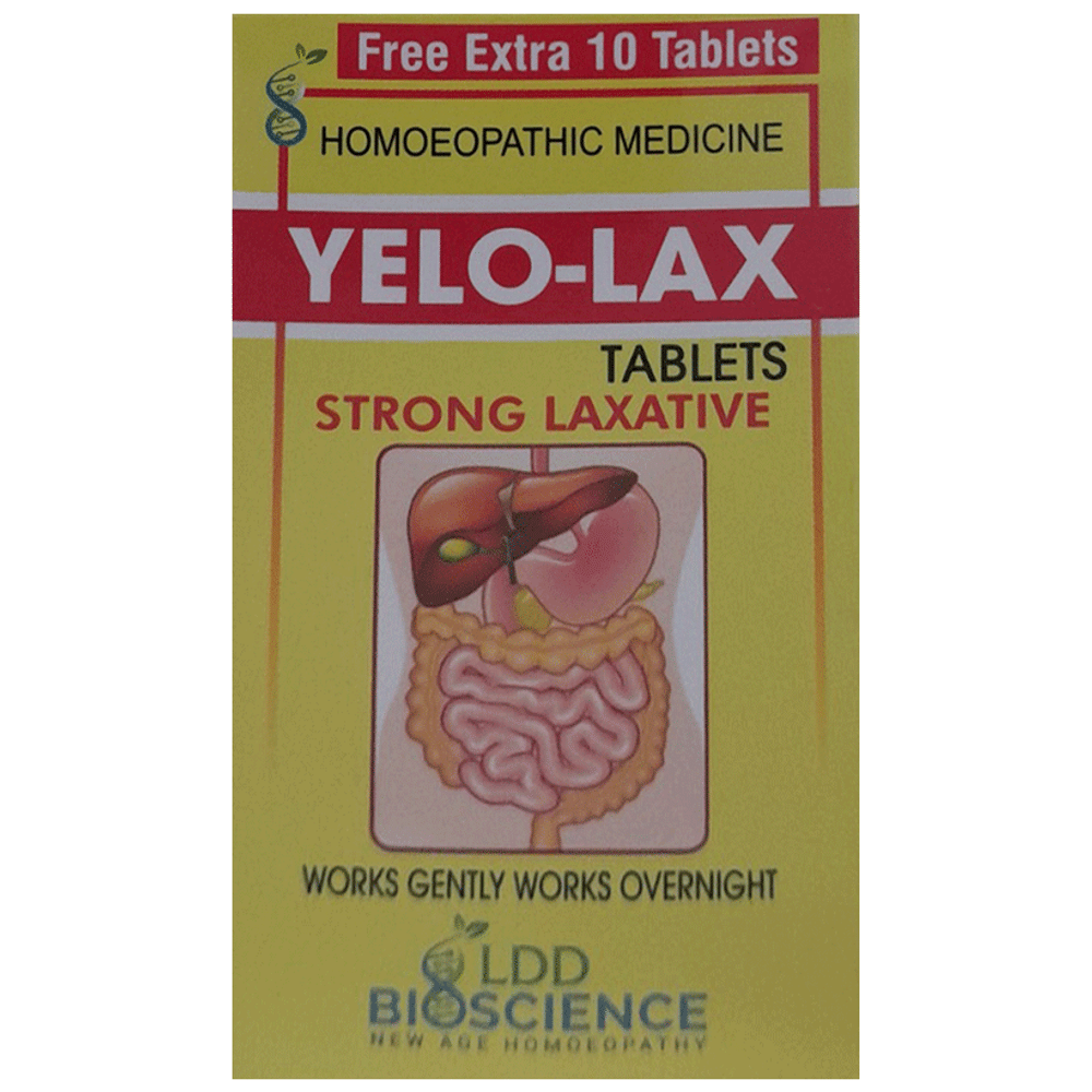LDD Bioscience Yelo-Lax Tablet bottle of 50 tablets
