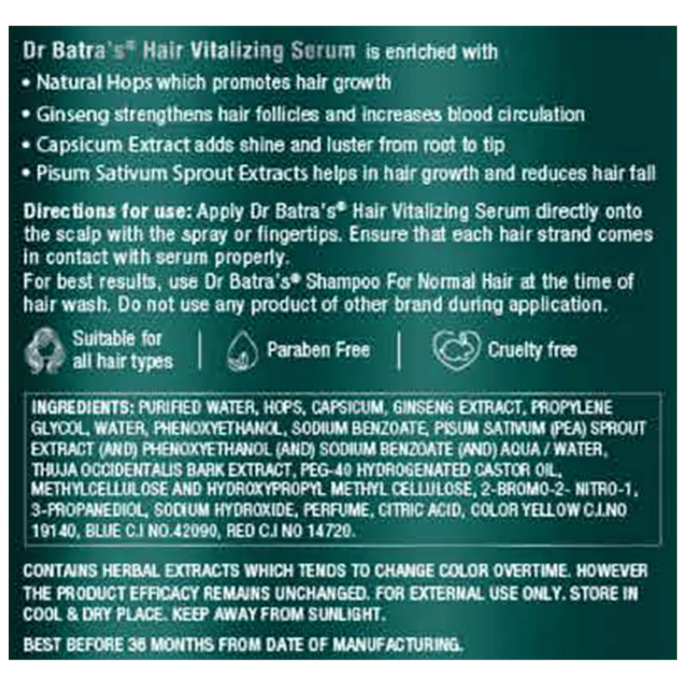 Dr Batra's Hair Vitalizing Serum pump bottle of 125 ml Serum Dr Batra's Hair Vitalizing Serum pump bottle of 125 ml Serum
