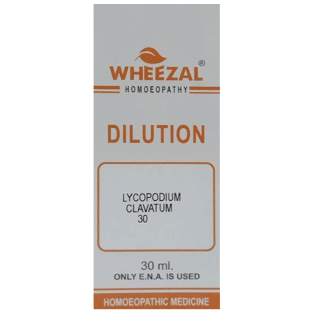 Wheezal Lycopodium C. Dilution 30 bottle of 30 ml Dilution Wheezal Lycopodium C. Dilution 30 bottle of 30 ml Dilution