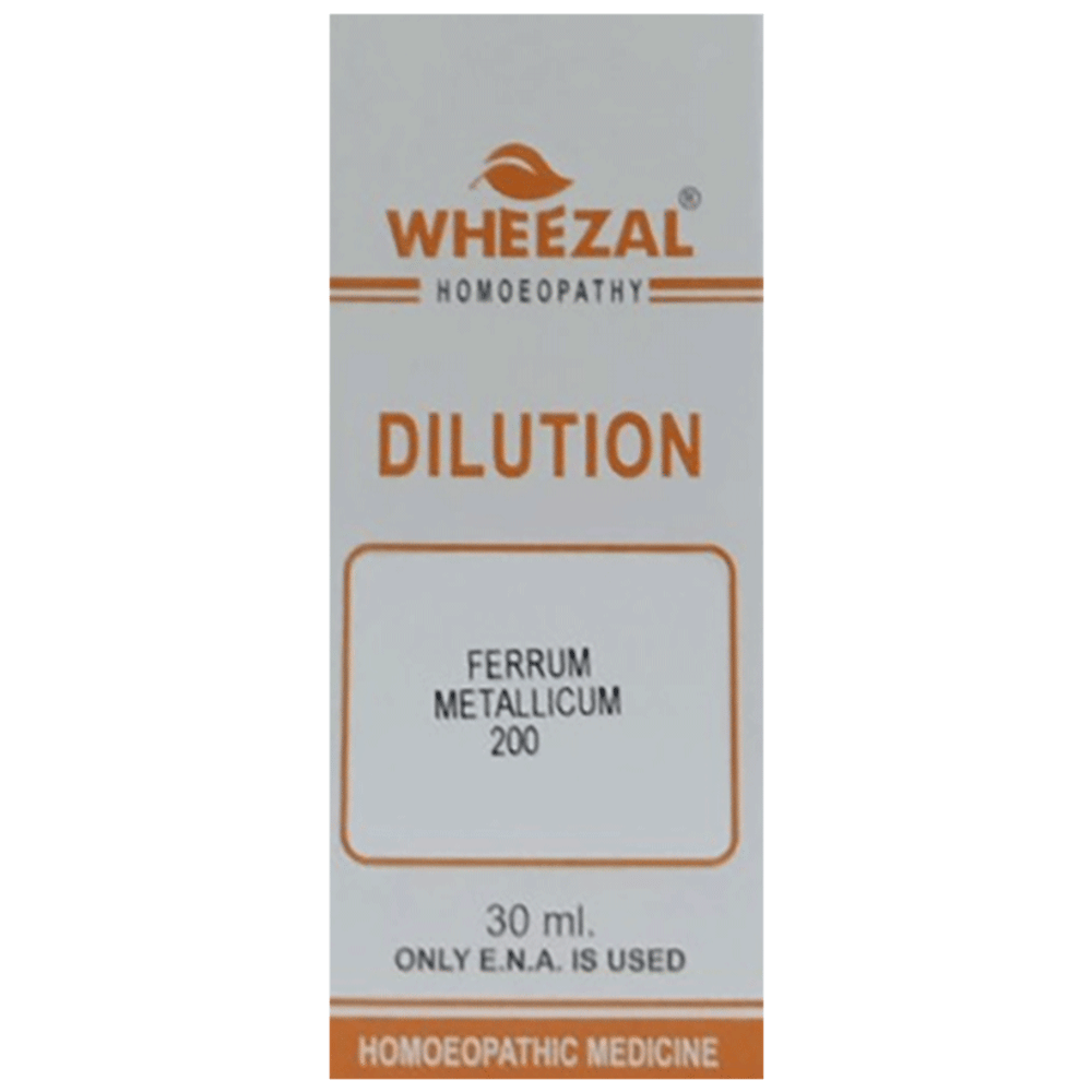 Wheezal Ferrum Metallicum Dilution 200 bottle of 30 ml Dilution