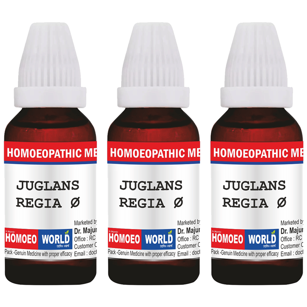 Dr. Majumder Homeo World Juglans Regia Mother Tincture (30ml Each) Q combo pack of 3 bottles