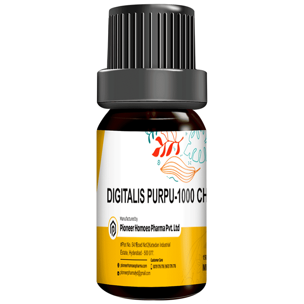 Pioneer Pharma Digitalis Purpurea Pellets 1000 CH bottle of 150 pellets