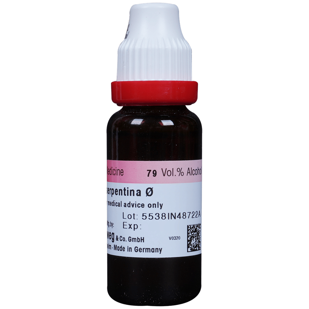 Dr. Reckeweg Rauwolfia Serp Mother Tincture Q bottle of 20 ml Mother Tincture Dr. Reckeweg Rauwolfia Serp Mother Tincture Q bottle of 20 ml Mother Tincture
