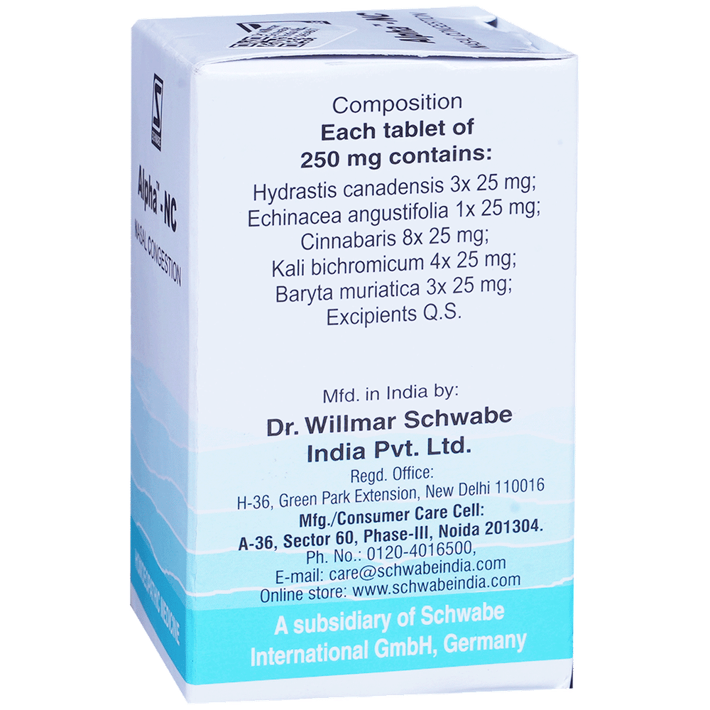 Dr Willmar Schwabe India Alpha - NC Tablet bottle of 20 gm Tablet