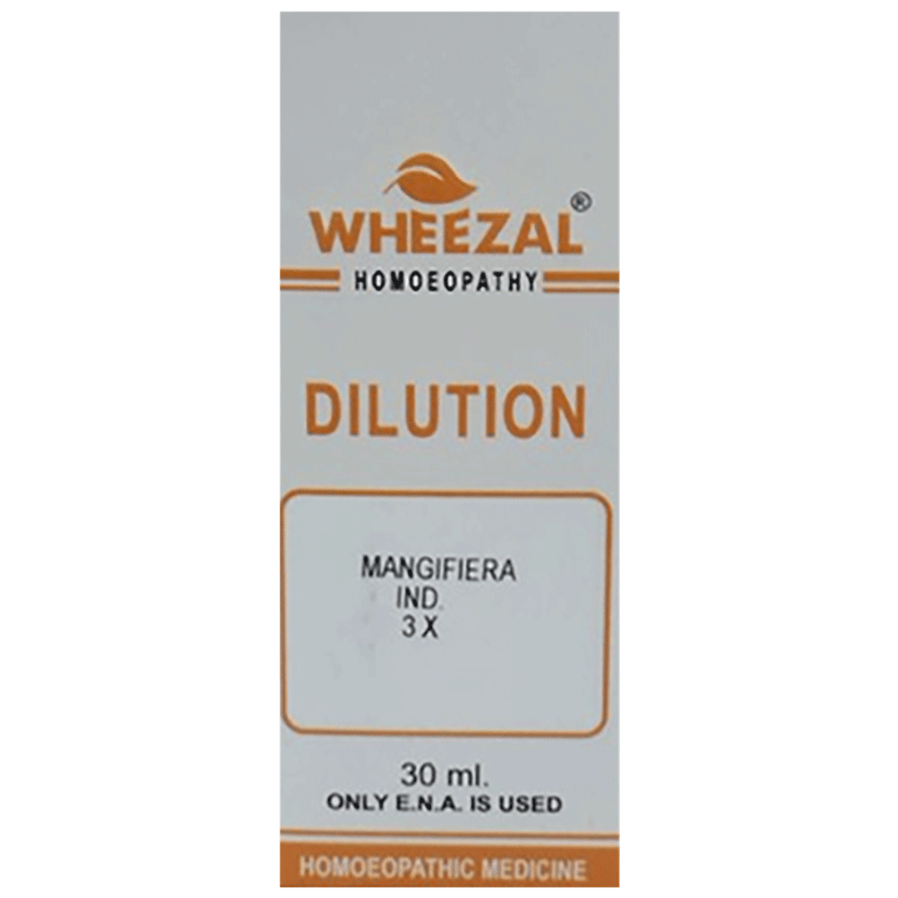Wheezal Mangifiera Indica Dilution 3X bottle of 30 ml Dilution Wheezal Mangifiera Indica Dilution 3X bottle of 30 ml Dilution