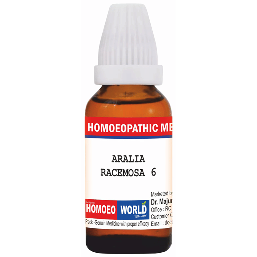 Dr. Majumder Homeo World Aralia Racemosa Dilution (30 ml Each) 6 CH combo pack of 2 bottles Dr. Majumder Homeo World Aralia Racemosa Dilution (30 ml Each) 6 CH combo pack of 2 bottles