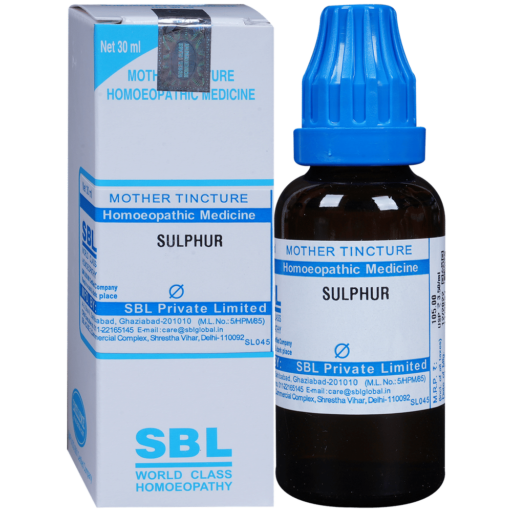 SBL Sulphur Mother Tincture Q bottle of 30 ml Mother Tincture