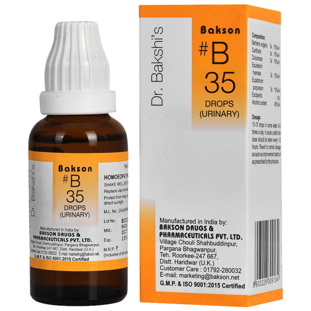 Bakson B35 Urinary Drop bottle of 30 ml Drop