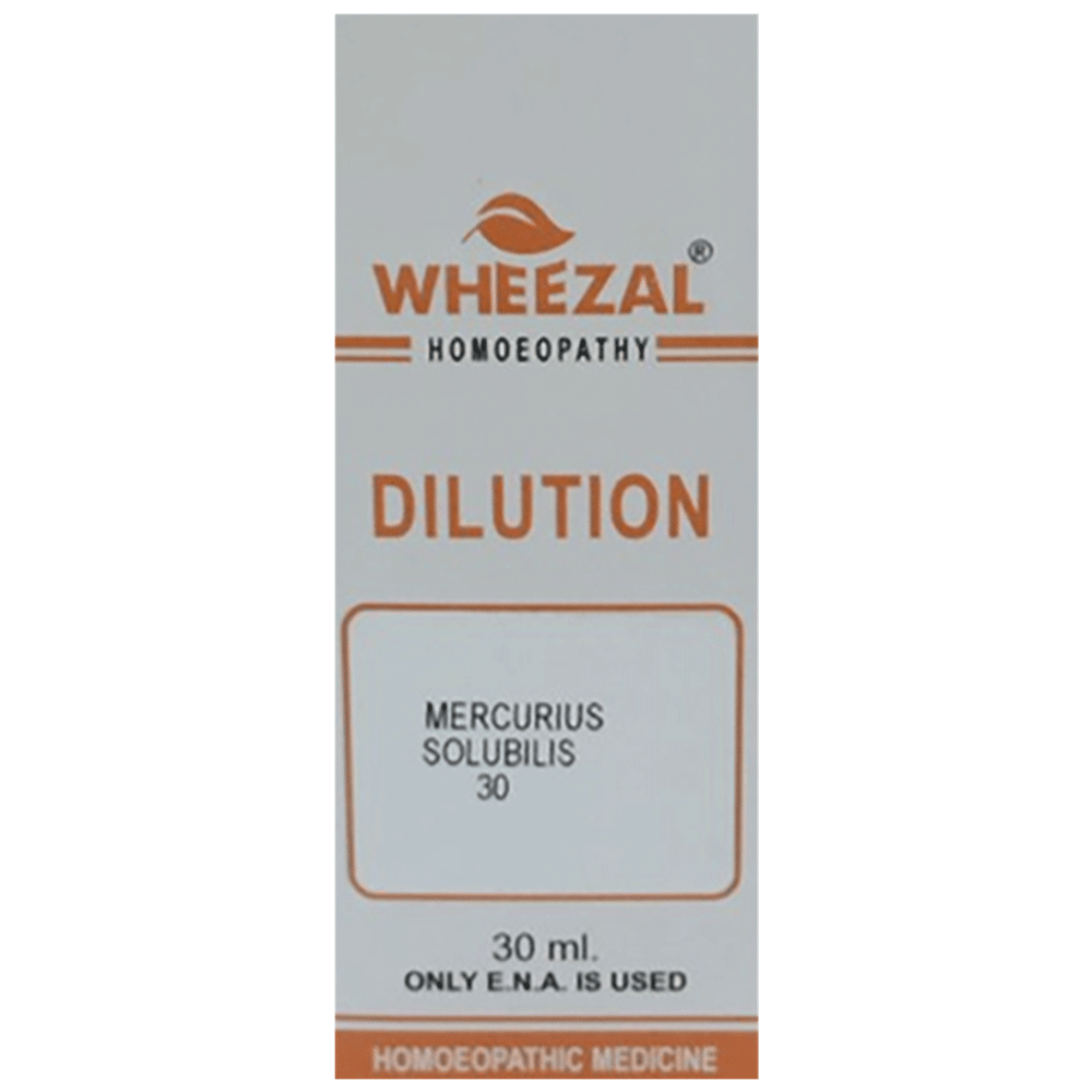 Wheezal Mercurius Solubilis Dilution 30 bottle of 30 ml Dilution