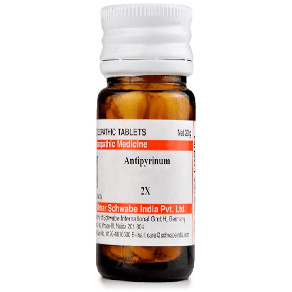 Dr Willmar Schwabe India Antipyrinum Trituration Tablet 2X bottle of 20 gm Trituration Tablet