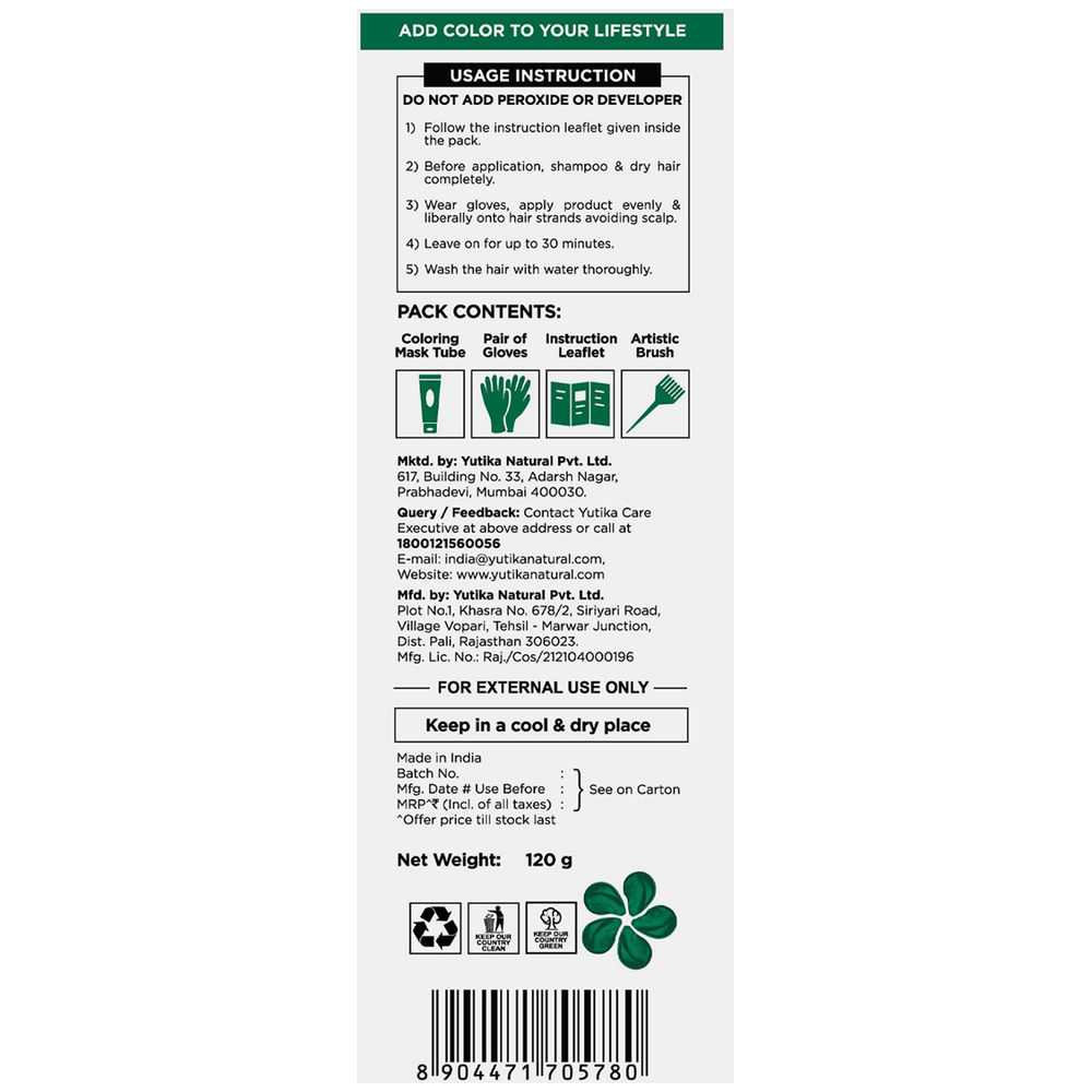 CosGlam Semi Permanent Hair Color | PPD & Ammonia free | Crazy Green tube of 120 gm Cream CosGlam Semi Permanent Hair Color | PPD & Ammonia free | Crazy Green tube of 120 gm Cream