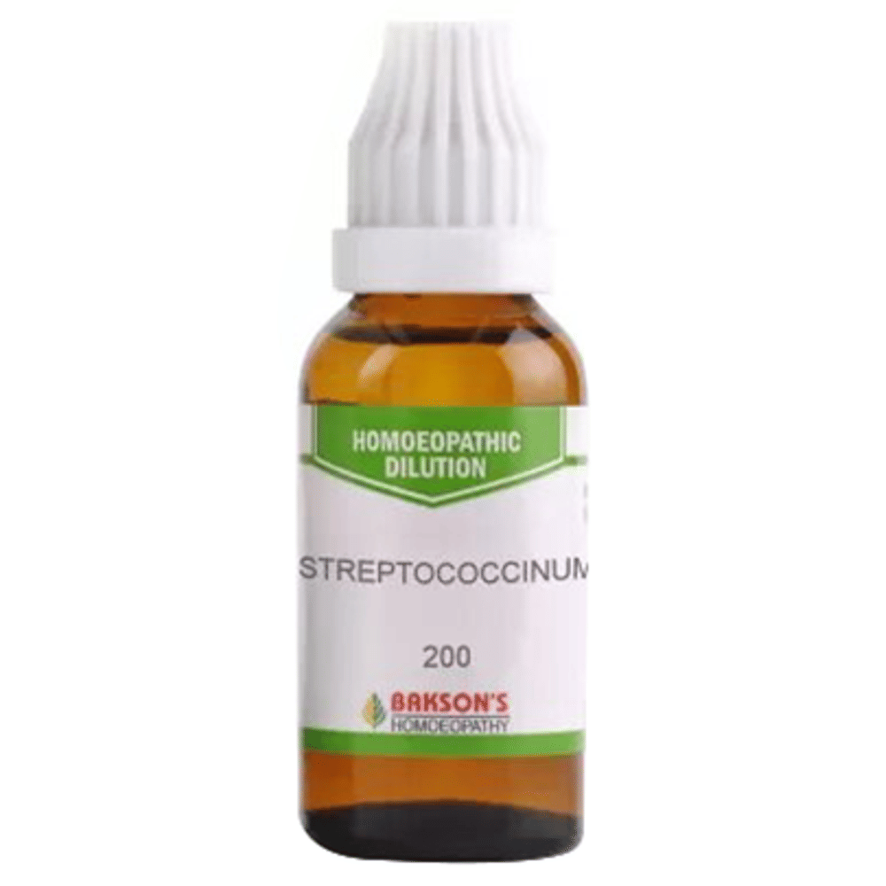 Bakson's Homeopathy Streptococcinum Dilution 200 bottle of 30 ml Dilution Bakson's Homeopathy Streptococcinum Dilution 200 bottle of 30 ml Dilution