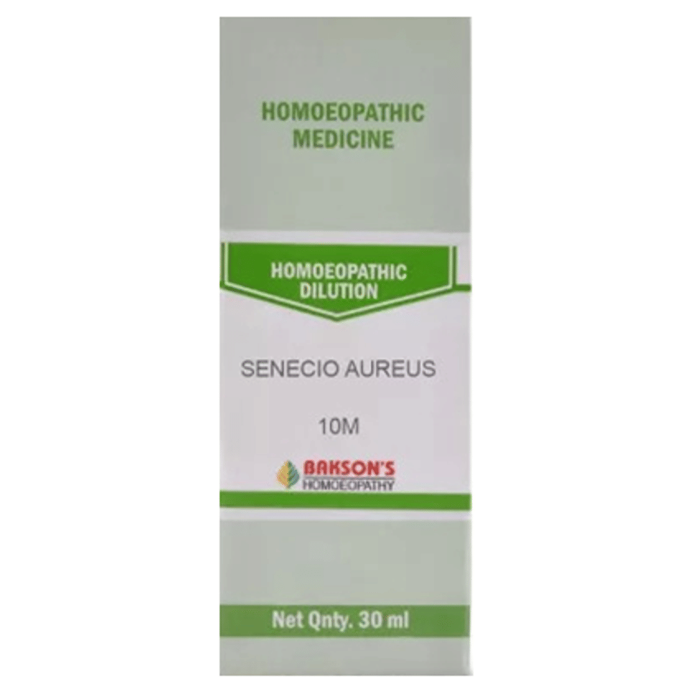 Bakson's Homeopathy Senecio Aureus Dilution 10M bottle of 30 ml Dilution