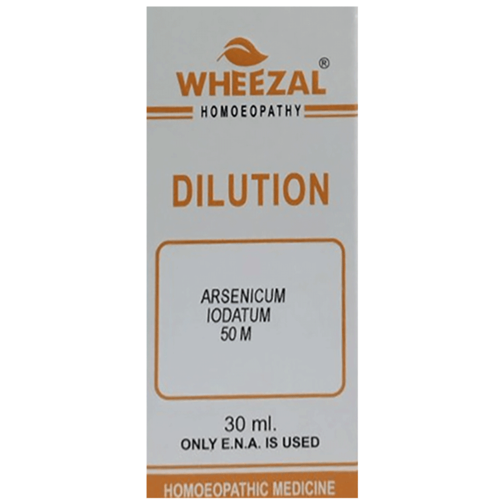Wheezal Arsenicum Iodatum Dilution 50M bottle of 30 ml Dilution