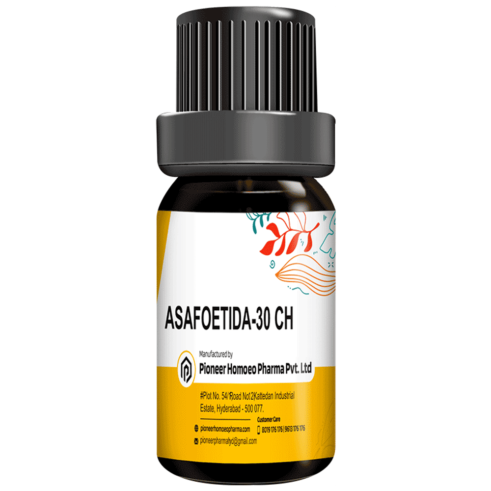 Pioneer Pharma Asafoetida Globules Pellets Multidose Pills 30 CH bottle of 150 tablets