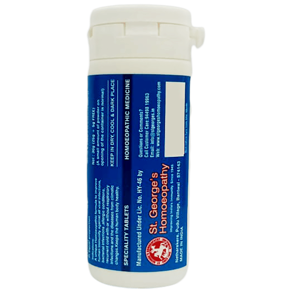 St. George‚Äôs Immunize Tablet bottle of 30 gm Tablet