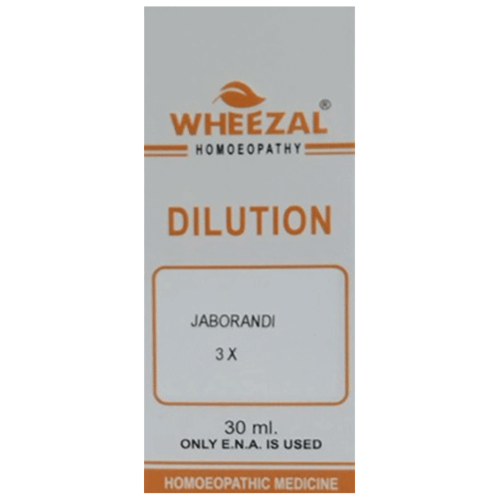 Wheezal Jaborandi Dilution 3X bottle of 30 ml Dilution