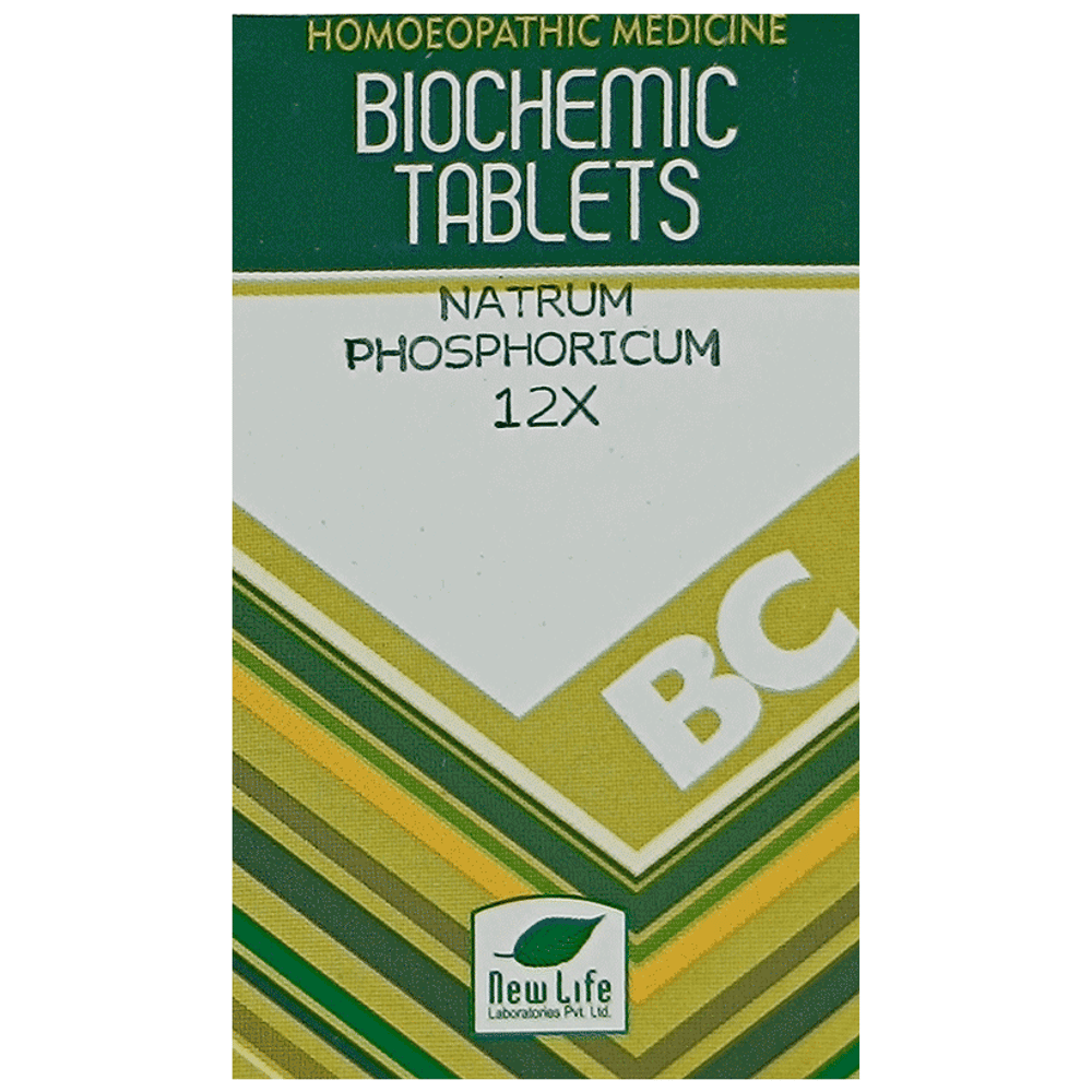New Life Natrum Phosphoricum Biochemic Tablet 12X bottle of 25 gm Biochemic Tablet