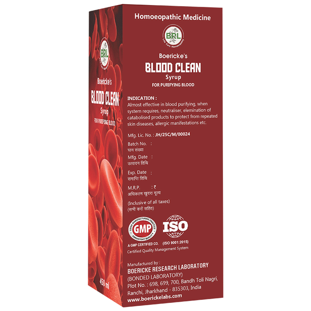 BRL Blood Clean Syrup bottle of 450 ml Syrup
