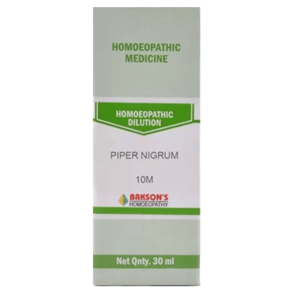 Bakson's Homeopathy Piper Nigrum Dilution 10M bottle of 30 ml Dilution Bakson's Homeopathy Piper Nigrum Dilution 10M bottle of 30 ml Dilution
