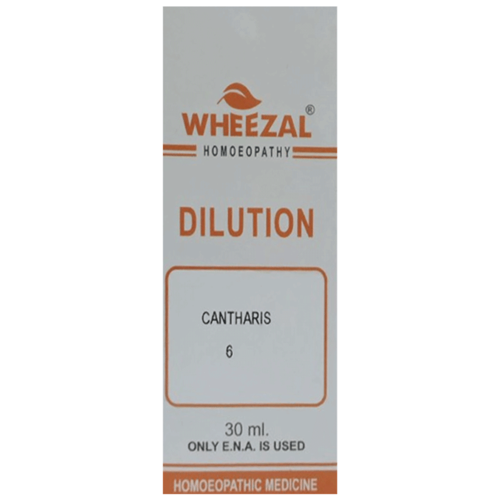 Wheezal Cantharis Dilution 6 bottle of 30 ml Dilution