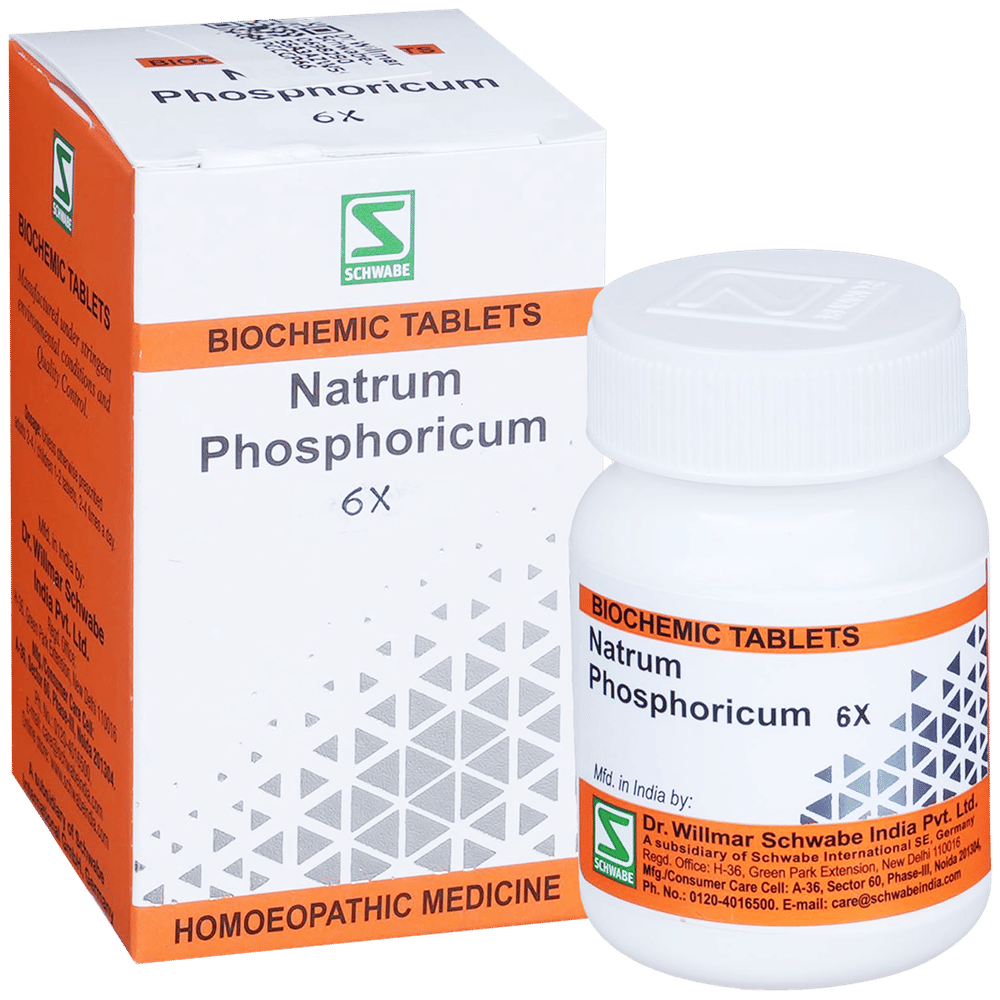 Dr Willmar Schwabe India Natrum Phosphoricum Biochemic Tablet 6X bottle of 25 gm Biochemic Tablet