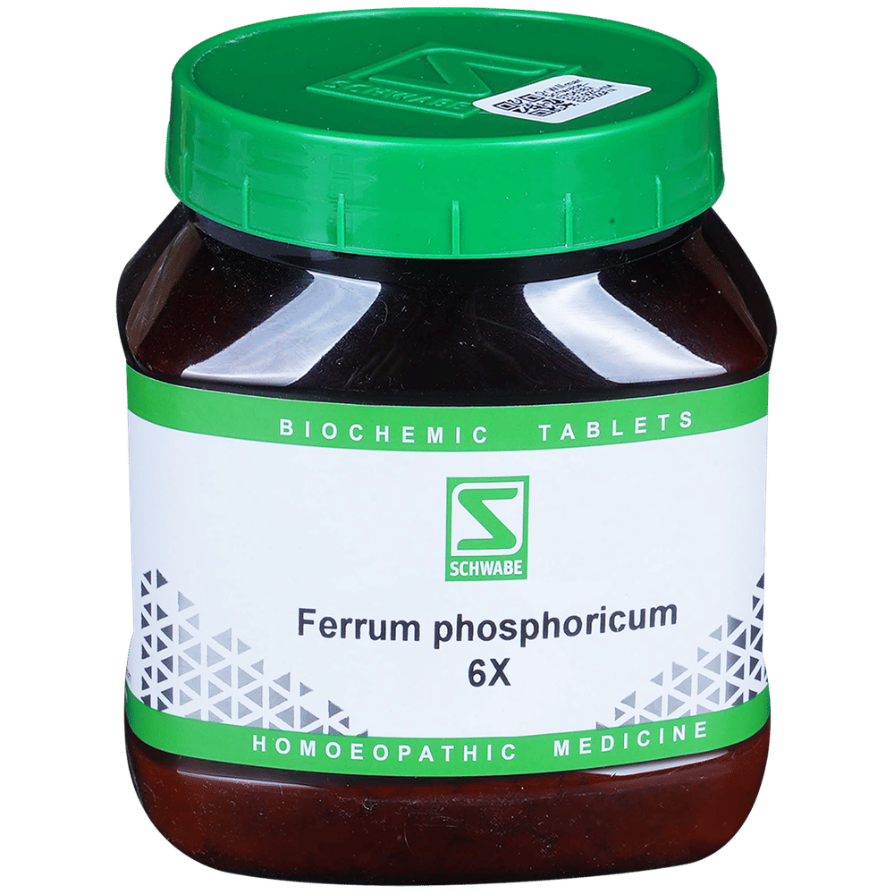 Dr Willmar Schwabe India Ferrum Phosphoricum Biochemic Tablet 6X bottle of 550 gm Biochemic Tablet