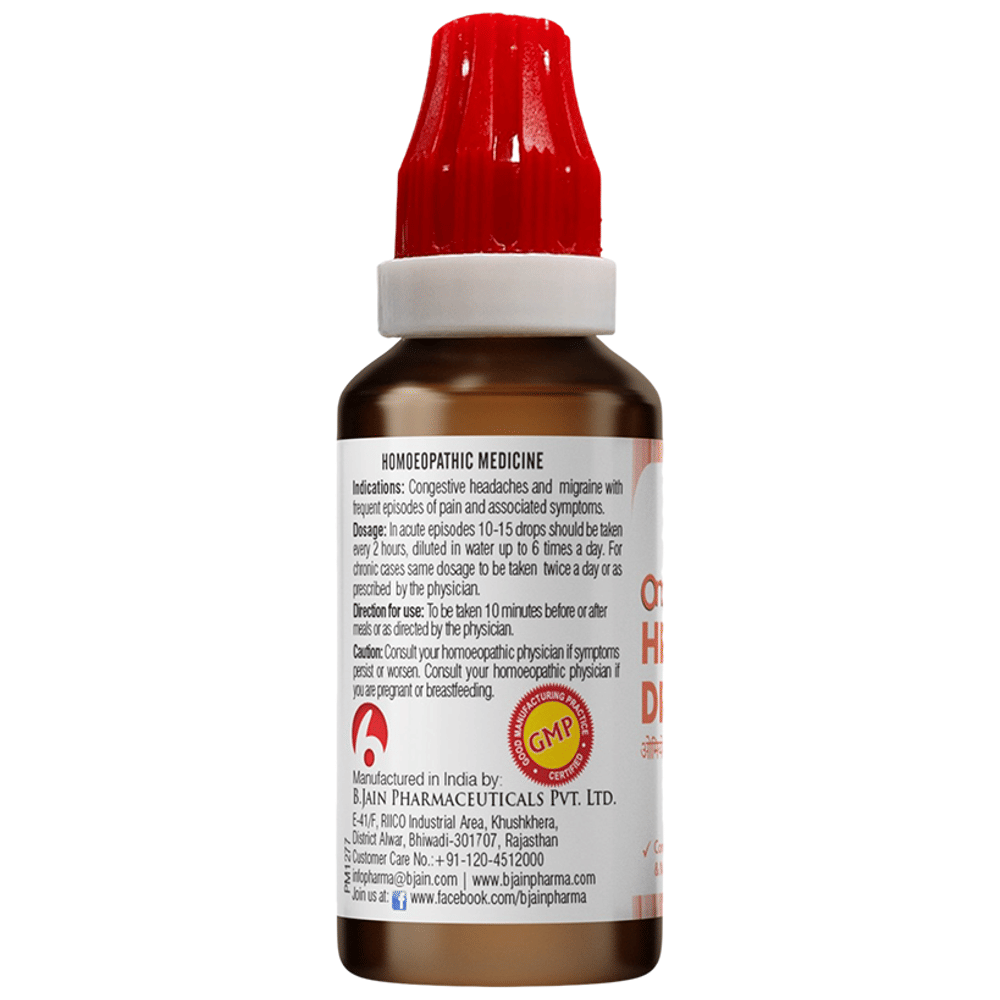 Bjain Omeo Headache Drop bottle of 30 ml Drop
