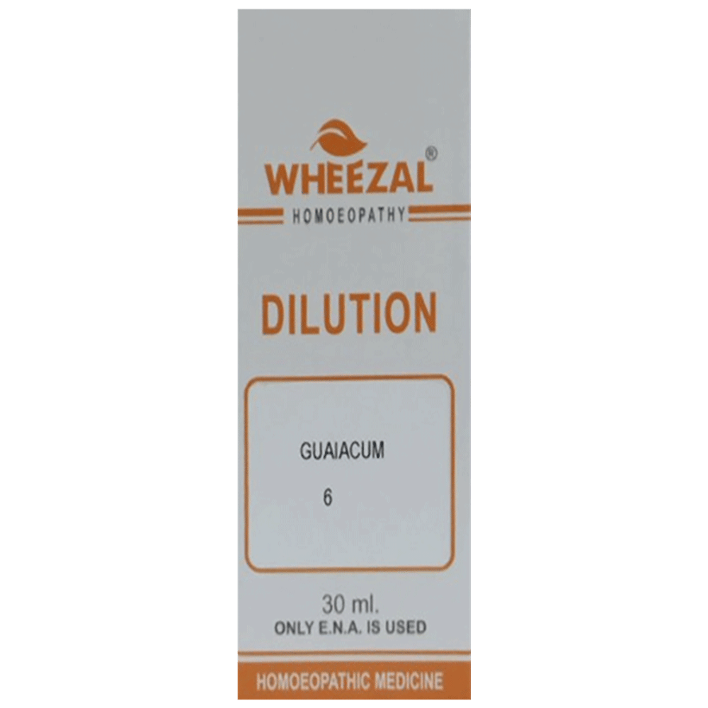 Wheezal Guaiacum Dilution 6 bottle of 30 ml Dilution