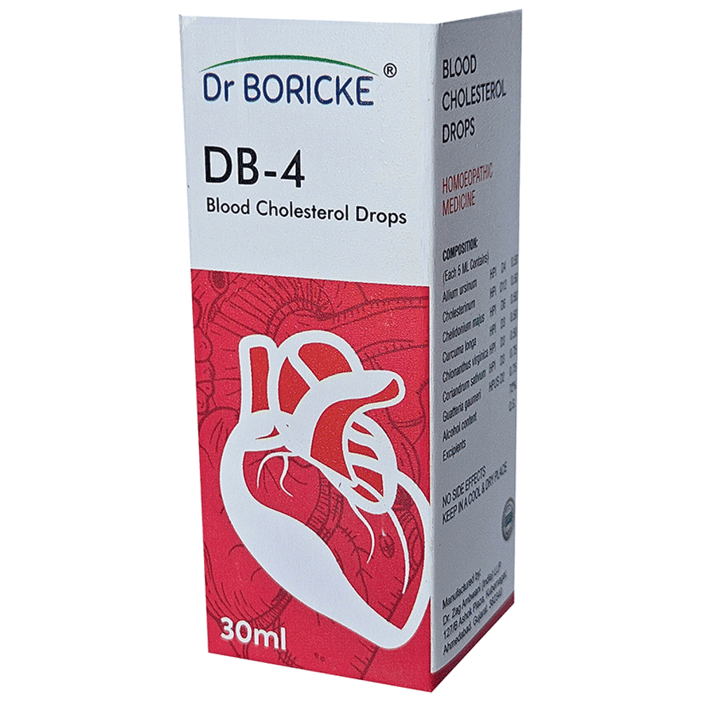 Dr Boricke DB 4 Blood Cholesterol Drop bottle of 30 ml Oral Drops