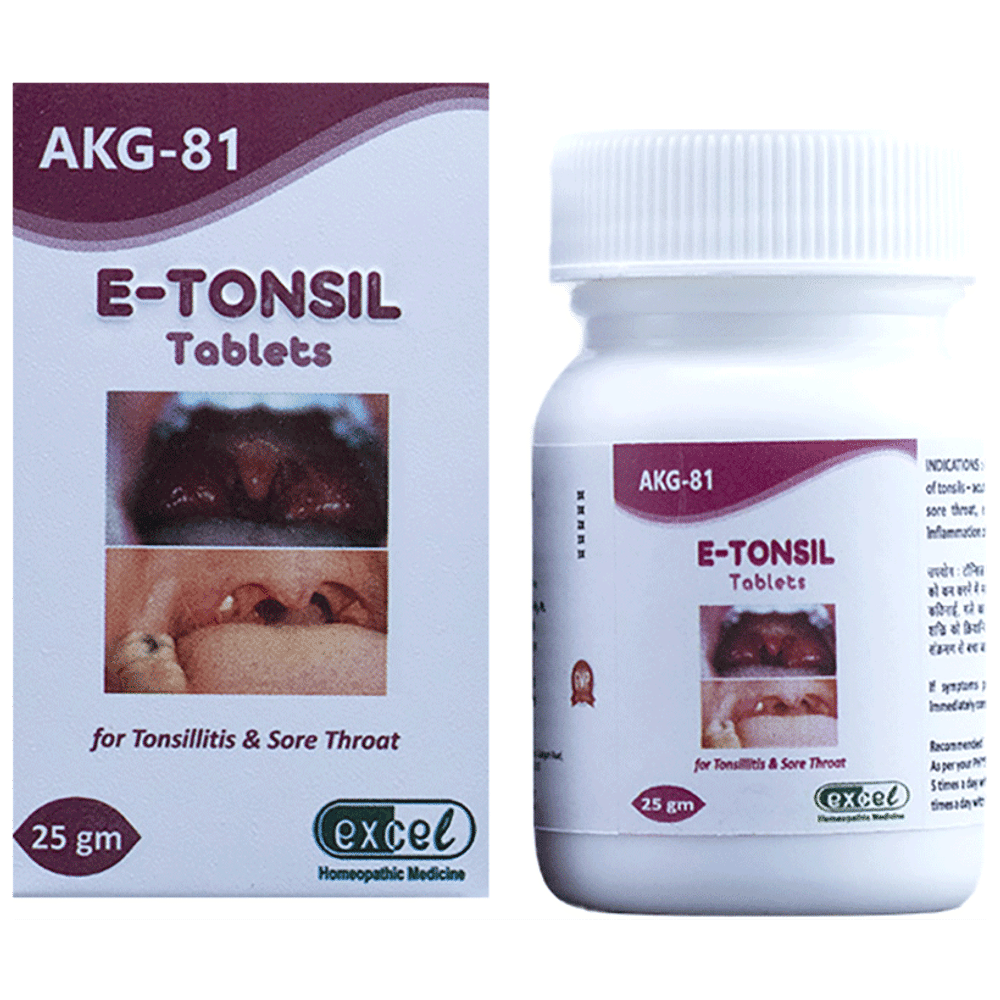 Excel AKG 81 E-Tonsil bottle of 25 gm Tablet
