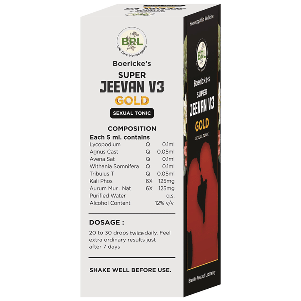BRL Super Jeevan V3 Gold Syrup bottle of 150 ml Syrup