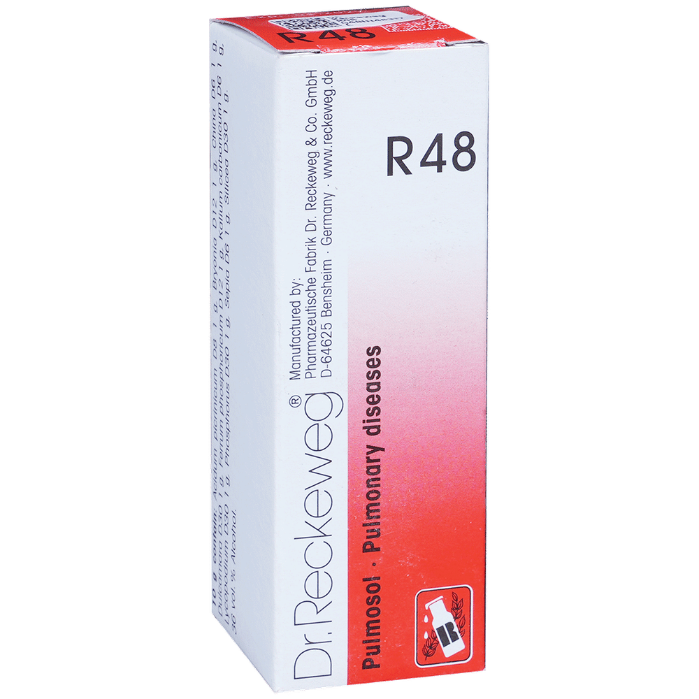 Dr. Reckeweg R48 Pulmonary Diseases Drop bottle of 22 ml Drop Dr. Reckeweg R48 Pulmonary Diseases Drop bottle of 22 ml Drop