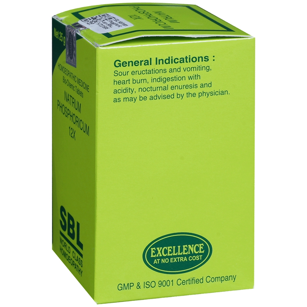 SBL Natrum Phosphoricum Biochemic Tablet 12X bottle of 25 gm Biochemic Tablet