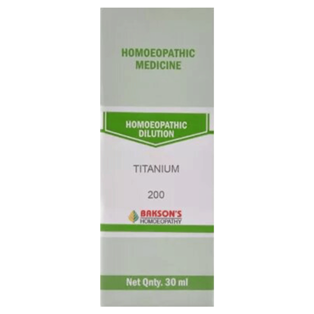 Bakson's Homeopathy Titanium Dilution 200 bottle of 30 ml Dilution