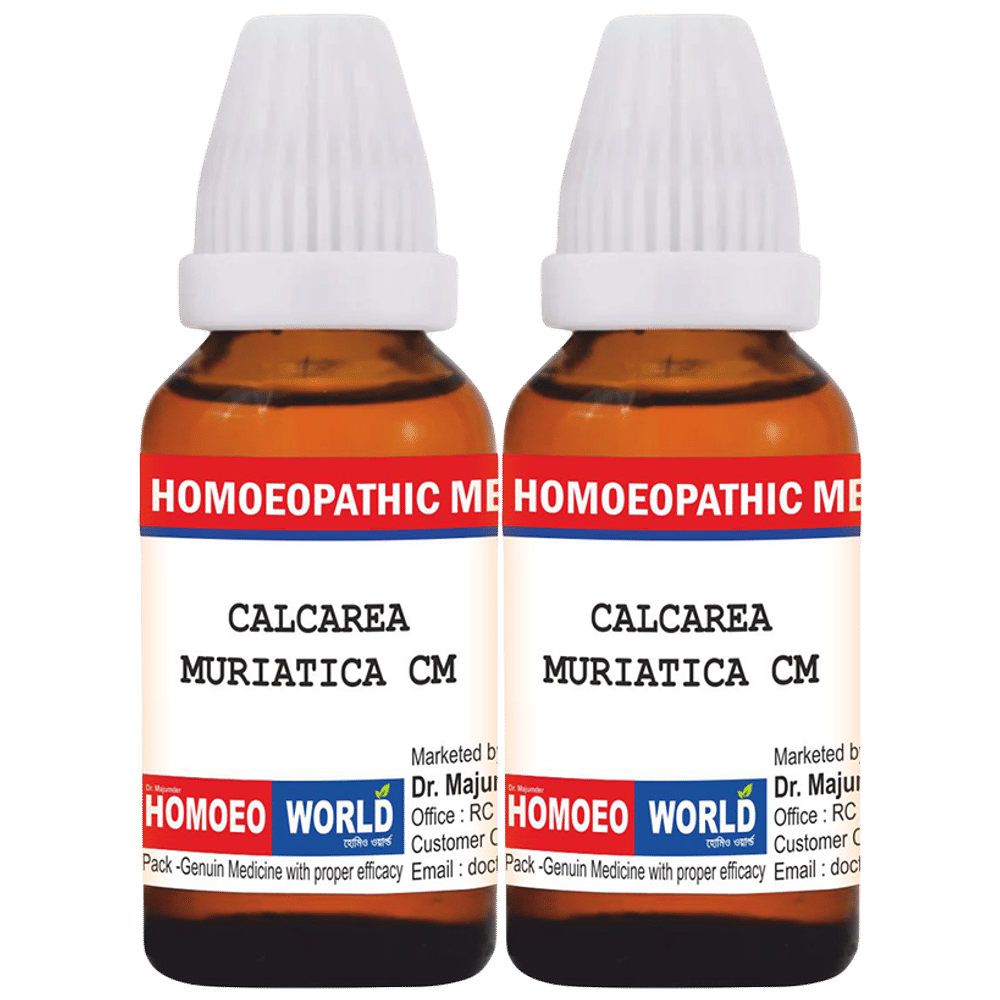 Dr. Majumder Homeo World Calcarea Muriatica Dilution(30ml Each) CM combo pack of 2 Packs