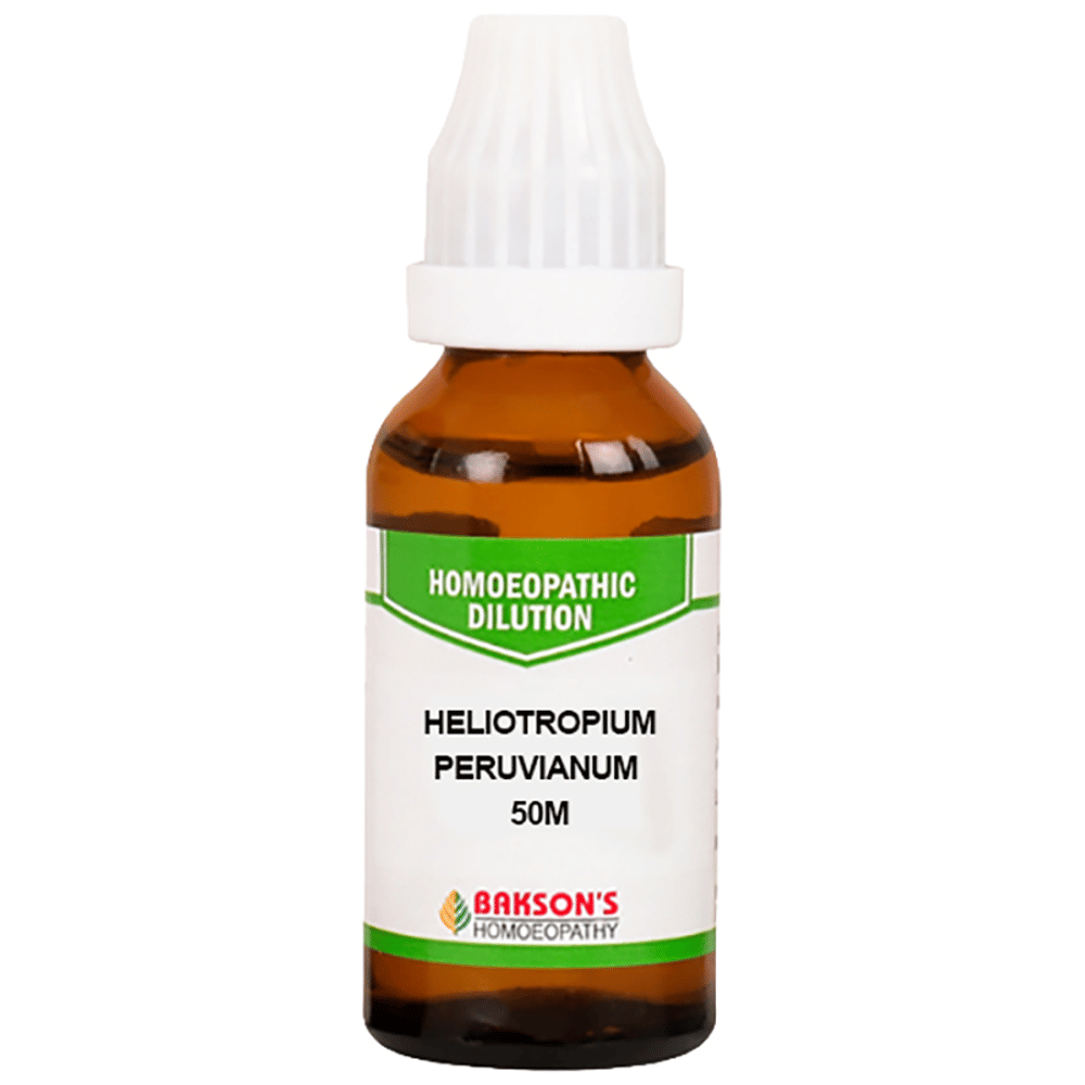 Bakson's Homeopathy Heliotropium Peruvianum Dilution 50M bottle of 30 ml Dilution