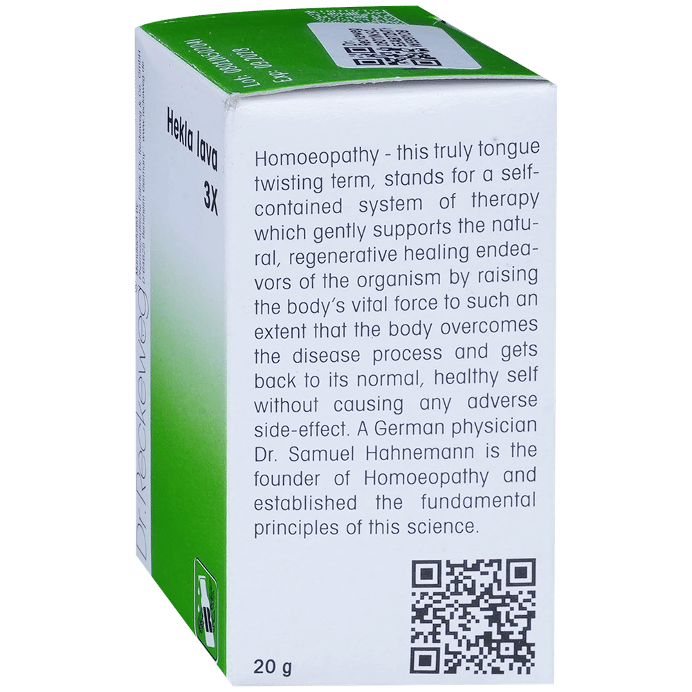 Dr. Reckeweg Hekla Lava Trituration Tablet 3X bottle of 20 gm Trituration Tablet